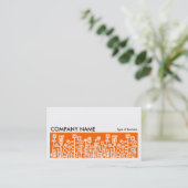 Carte De Visite Image longue 071 - Cyber Garden - Orange (Debout devant)