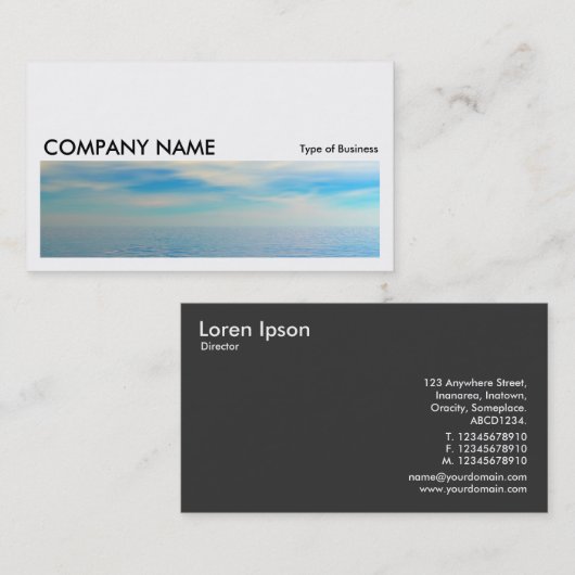 Carte De Visite Image longue 083 - Mer tropicale (Devant / Derrière)