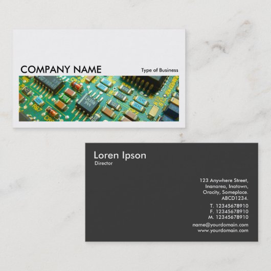 Carte De Visite Image longue 097 - Circuitrie (Devant / Derrière)
