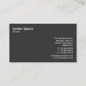 Carte De Visite Image longue - Logo et écran v2 - gris foncé (Dos)