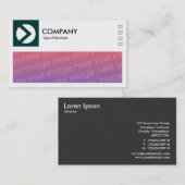 Carte De Visite Image longue - Logo et écran v2 - Vert foncé (Devant / Derrière)