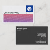 Carte De Visite Image longue - Logo et panneau - bleu marine (Devant / Derrière)