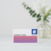 Carte De Visite Image longue - Logo et panneau - bleu marine (Debout devant)