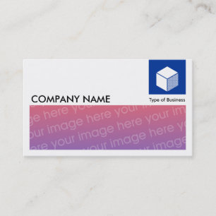Carte De Visite Image longue - Logo et panneau - bleu marine