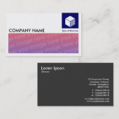 Carte De Visite Image longue - Logo et panneau - Deep Navy Blue (Devant / Derrière)