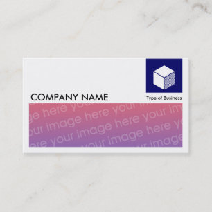Carte De Visite Image longue - Logo et panneau - Deep Navy Blue