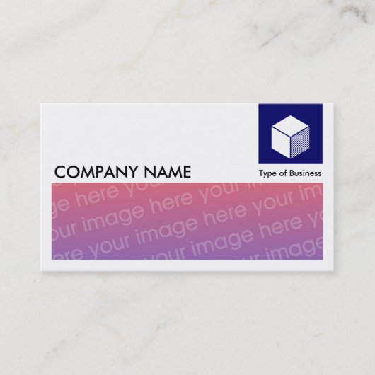 Carte De Visite Image longue - Logo et panneau - Deep Navy Blue (Devant)