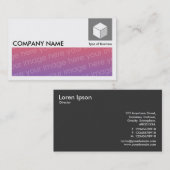 Carte De Visite Image longue - Logo et panneau - gris moyen (Devant / Derrière)