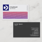 Carte De Visite Image longue - Logo et panneau v2 - bleu marine fo (Devant / Derrière)