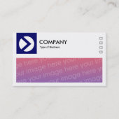 Carte De Visite Image longue - Logo et panneau v2 - bleu marine fo (Devant)