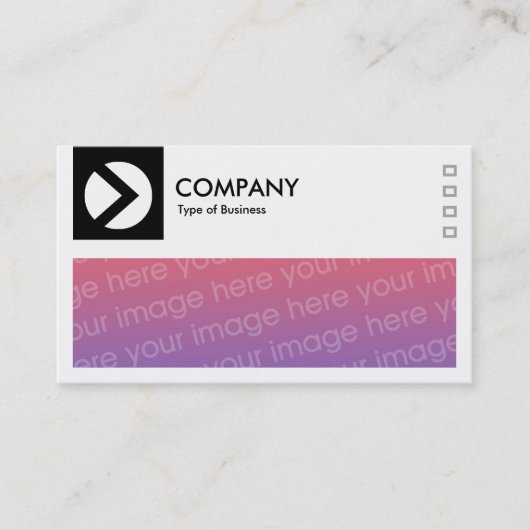 Carte De Visite Image longue - Logo et Panneau v2 - Noir (Devant)