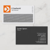 Carte De Visite Image longue - Logo et Panneau v2 - Orange (Devant / Derrière)