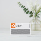 Carte De Visite Image longue - Logo et Panneau v2 - Orange (Debout devant)