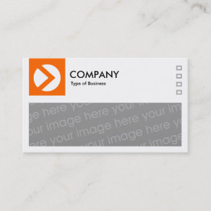 Carte De Visite Image longue - Logo et Panneau v2 - Orange