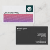 Carte De Visite Image longue - Logo et panneau - Vert foncé (Devant / Derrière)