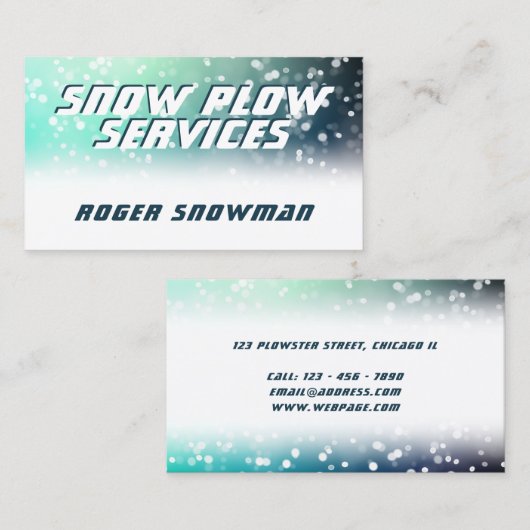 Carte De Visite Image météo neigeuse (Devant / Derrière)