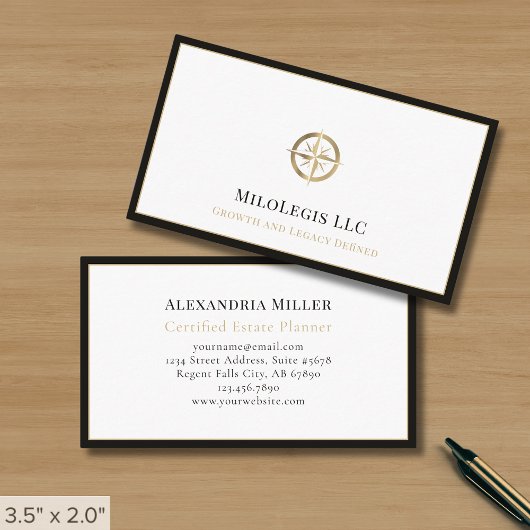 Carte De Visite Image Noir Logo Professionnel