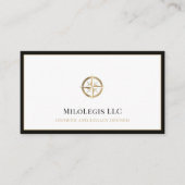 Carte De Visite Image Noir Logo Professionnel (Devant)