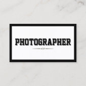 Carte De Visite Image noire minimaslit Gras Photographe (Devant)