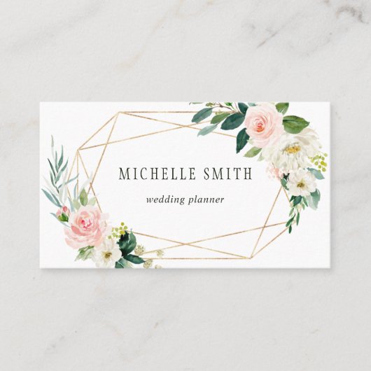 Carte De Visite Image or géométrique flush Bloom (Devant)