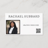 Carte De Visite Image personnalisée professionnelle simple, code Q (Devant)