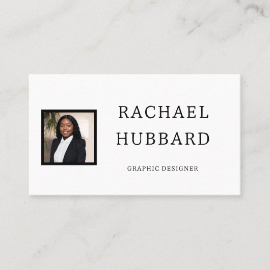 Carte De Visite Image personnalisée professionnelle simple, code Q (Devant)