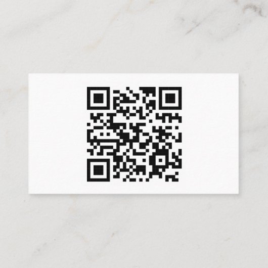 Carte De Visite Image professionnelle du code QR | Moderne (Dos)
