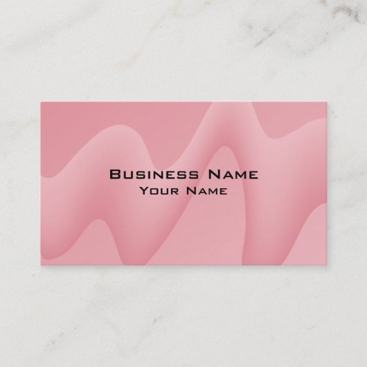 Carte De Visite Image rose d'abrégé sur vague (Devant)