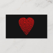 Carte De Visite Image rouge lumineuse de coeur (Dos)