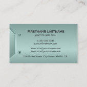 Carte De Visite Image Ting vert métallique texture (Dos)