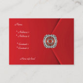Carte De Visite Images diamant en Velours rouge d'affaires (Dos)