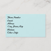 Carte De Visite Imaginaire Crystal Horse Carriage (Dos)