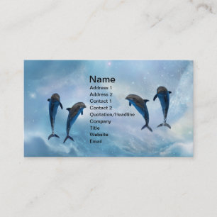Carte De Visite Imaginaire de dauphins