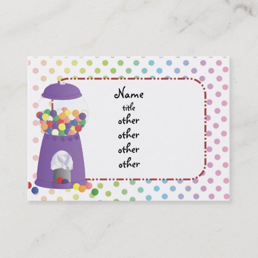 Carte De Visite Imaginaire de gumball (Devant)