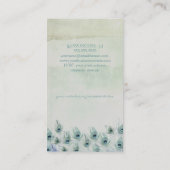 Carte De Visite Imaginaire de mer de paon (Dos)