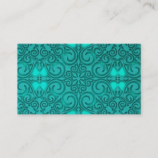 Carte De Visite Imaginaire des Caraïbes floral (Devant)