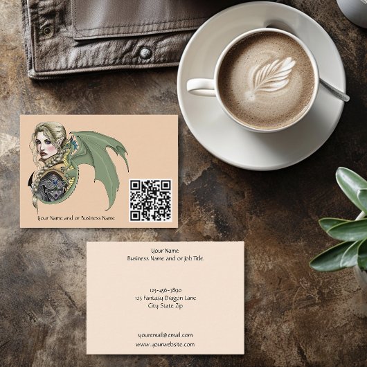 Carte De Visite Imaginaire du dragon d'Elf Warrior