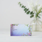 CARTE DE VISITE IMAGINAIRE FLORAL POURPRE (Debout devant)