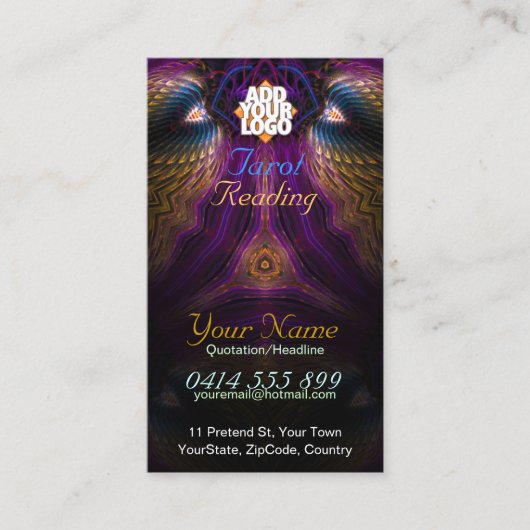 Carte de visite Imaginaire fractal du Tarot (Devant)