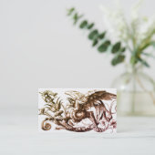 Carte De Visite Imaginaire Grotesque Griffin Ou Griffin (Debout devant)