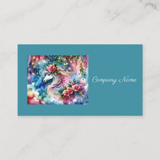 Carte De Visite Imaginaire lunaire Unicorne (Devant)