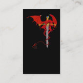 Carte De Visite Imaginaire médiéval pilotant le dragon et l'épée (Dos)