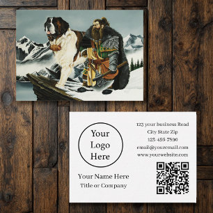 Carte De Visite Imaginaire nain Saint Bernard Dog