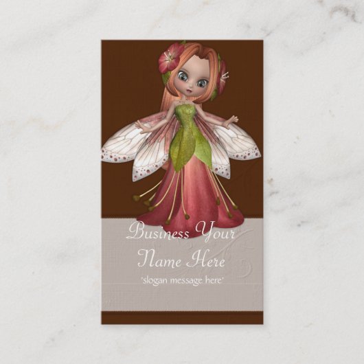Carte De Visite Imaginaire Whimiscal Fairy Flower (Devant)