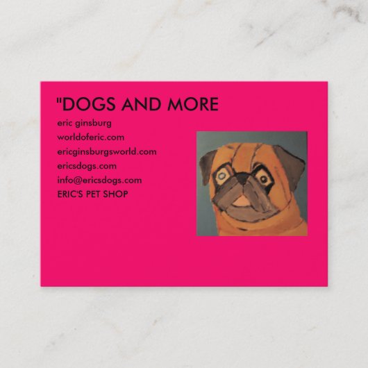 Carte De Visite IMG_0135, "CHIENS ET PLUS, ginsburg d'Éric, (Devant)