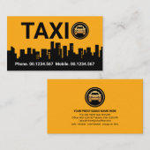 Carte De Visite Immense Immeuble de Taxi Jaune Silhouette (Devant / Derrière)