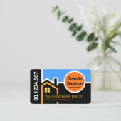 Carte De Visite Immeuble créatif sur le toit Sunrise Bordure (Debout devant)