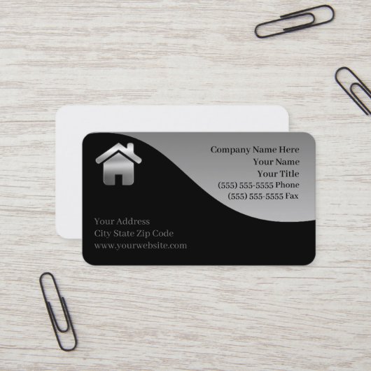 Carte De Visite Immobilier (Devant/Arrière en situation)