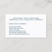 Carte de visite immobilier (Dos)