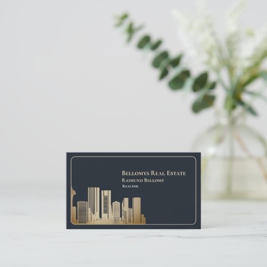 Carte de visite immobilier (Debout devant)